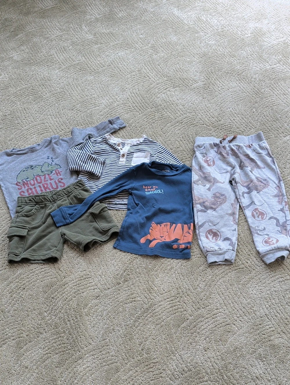 Toddler Blue Tiger Tee and Mixed Bottoms Bundle